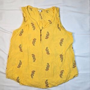 Yellow Floral Sonoma Tank Top Size XL